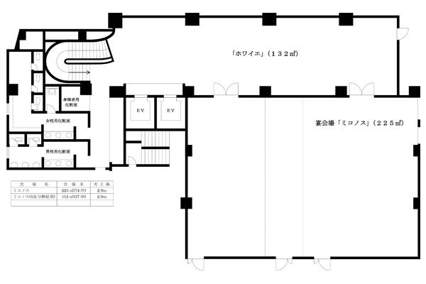 宴会場ミコノスフロア図